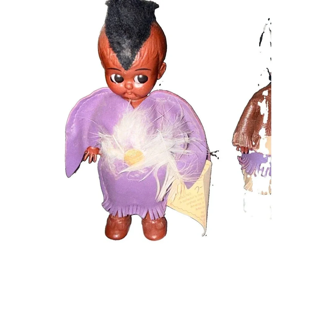 Vintage Native American Side Glancing Plastic Dolls 5